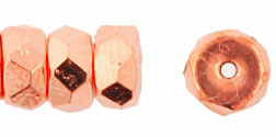 Fire-Polish 6 x 3mm - Rondelle : Copper Penny