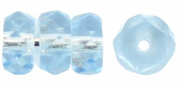 Fire-Polish 6 x 3mm - Rondelle : Lt Sapphire