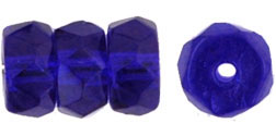 Fire-Polish 6 x 3mm - Rondelle : Cobalt