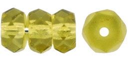 Fire-Polish 6 x 3mm - Rondelle : Lichen Green