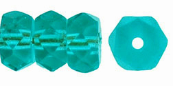 Fire-Polish 6 x 3mm - Rondelle : Lt Teal