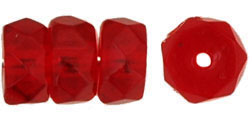 Fire-Polish 6 x 3mm - Rondelle : Siam Ruby