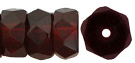 Fire-Polish 6 x 3mm - Rondelle : Ruby