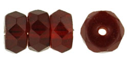 Fire-Polish 6 x 3mm - Rondelle : Garnet