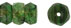 Fire-Polish 6 x 3mm - Rondelle : Hurricane Glass - Milky Green/Jet