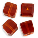 Faceted Cubes 6mm : Dk Topaz