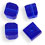 Faceted Cubes 6mm : Sapphire