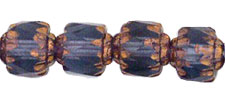 Antique Style Octagonal 6mm - Bronze : Montana Blue