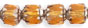 Antique Style Octagonal 6mm - Silver : Med Topaz