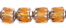 Antique Style Octagonal 6mm - Silver : Med Topaz