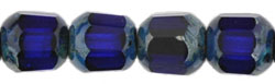 Antique Style Octagonal 6mm : Cobalt