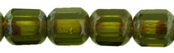 Antique Style Octagonal 6mm : Olivine