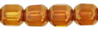 Antique Style Octagonal 6mm - Bronze (smooth) : Med Topaz