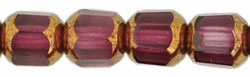 Antique Style Octagonal 6mm - Bronze (smooth) : Amethyst