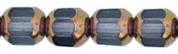 Antique Style Octagonal 6mm - Bronze (smooth) : Montana Blue