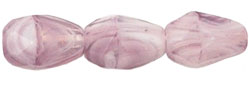 Fire-Polish 7 x 5mm - Teardrop : HurriCane - Lavender Smoothie