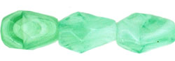 Fire-Polish 7 x 5mm - Teardrop : HurriCane - Lt Mint Green