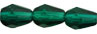 Fire-Polish 7 x 5mm - Teardrop : Emerald