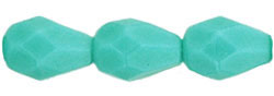 Fire-Polish 7 x 5mm - Teardrop : Turquoise