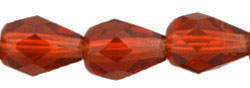 Fire-Polish 7 x 5mm - Teardrop : Rufous