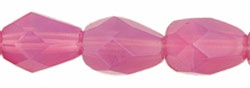 Fire-Polish 7 x 5mm - Teardrop : Milky Pink