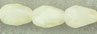 Fire-Polish 7 x 5mm - Teardrop : White/Spearmint