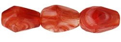 Fire-Polish 7 x 5mm - Teardrop : HurriCane - Fire and Ice