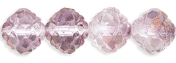Rosebud Fire-Polish 8 x 7mm : Luster - Lt Copper Amethyst