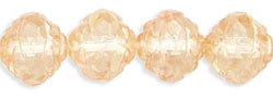 Rosebud Fire-Polish 8 x 7mm : Luster - Transparent Champagne