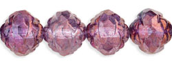 Rosebud Fire-Polish 8 x 7mm : Luster - Transparent Denim Blue
