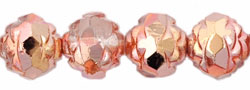 Rosebud Fire-Polish 8 x 7mm : Apollo - Gold