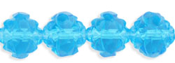 Rosebud Fire-Polish 8 x 7mm : Aquamarine