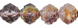 Rosebud Fire-Polish 8 x 7mm : Luster - Smoky Rose Gold