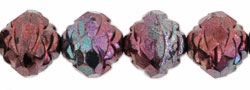 Rosebud Fire-Polish 8 x 7mm : Luster - Metallic Amethyst