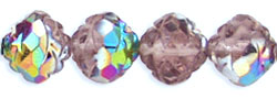 Rosebud Fire-Polish 8 x 7mm : Lt Amethyst - Vitral