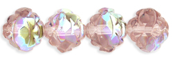 Rosebud Fire-Polish 8 x 7mm : Lt Amethyst AB