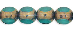 Antique Style Triangle 8mm - Bronze : Teal