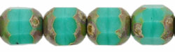 Antique Style Octagonal 8mm : Turquoise - Picasso