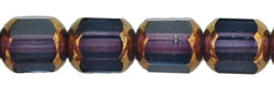 Antique Style Octagonal 8mm - Bronze (smooth) : Lt Montana Blue