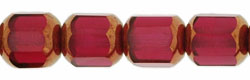 Antique Style Octagonal 8mm - Bronze (smooth) : Fuchsia