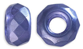 Firepolish Large Hole Rondelles 14 x 9mm : ColorTrends - Lupine