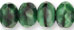 Gem-Cut Rondelle 9 x 6mm : Green w/Black