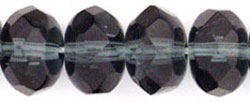 Gem-Cut Rondelle 9 x 6mm : Montana Blue