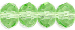 Gem-Cut Rondelle 9 x 6mm : Peridot