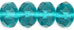 Gem-Cut Rondelle 9 x 6mm : Lt Teal