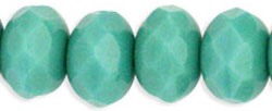 Gem-Cut Rondelle 9 x 6mm : Turquoise