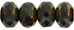 Gem-Cut Rondelle 9 x 6mm : Bronze - Jet