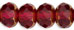 Gem-Cut Rondelle 9 x 6mm : Copper - Fuchsia