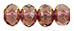 Gem-Cut Rondelle 9 x 6mm : Copper - French Rose
