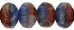 Gem-Cut Rondelle 9 x 6mm : Red/White/Blue